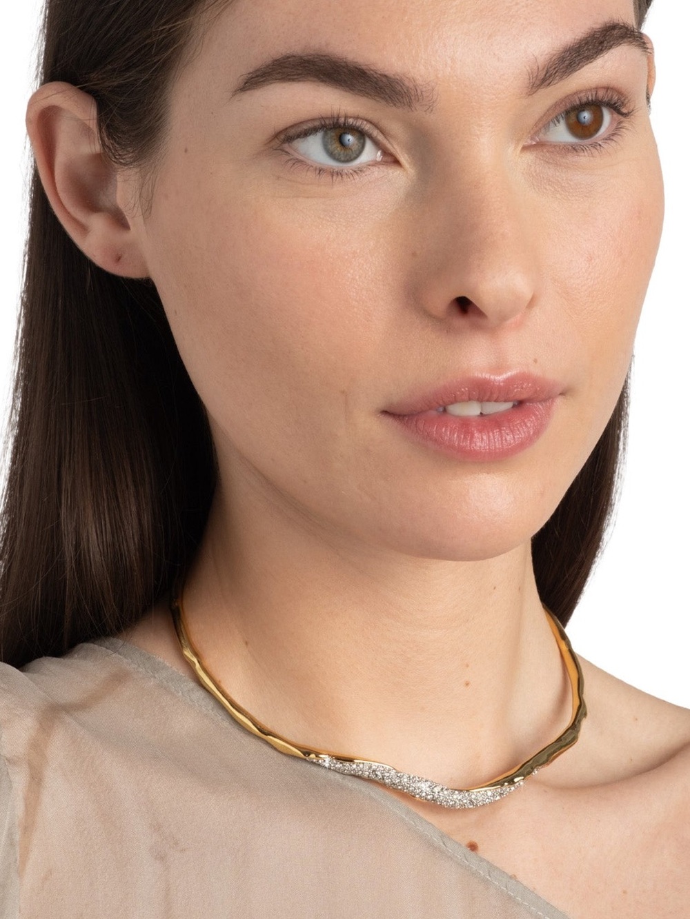 ALEXIS BITTAR Solanales Gold Crystal Skinny Collar - Picture 3 of 9